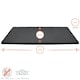 image 4 of Argon Tableware 13 Piece Rectangle Slate Placemats Set Grey