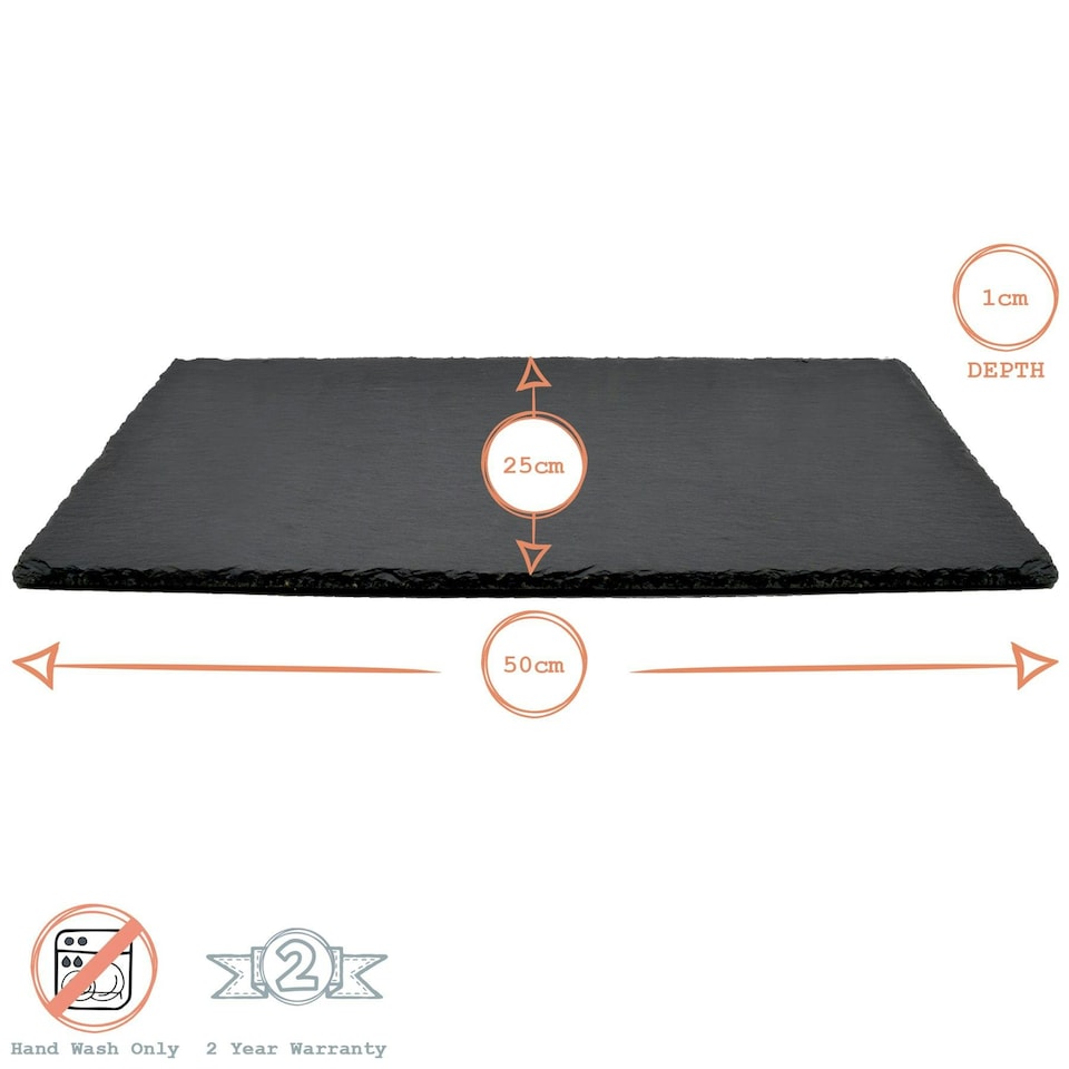 image 1 of Argon Tableware 13 Piece Rectangle Slate Placemats Set Grey