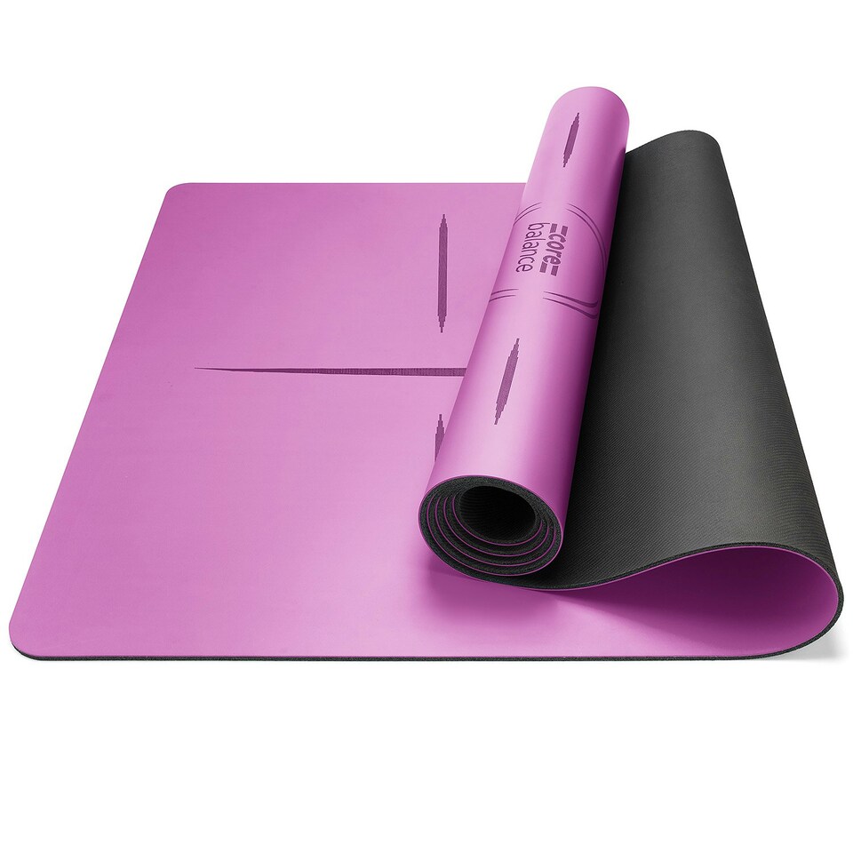 image 1 of Rubber Alignment Yoga Mat (4mm Thick)
