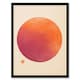 image 1 of Orange Sun Abstract Minimalism Amber Home Decor Black Framed Wall Art Print A4