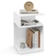 image 1 of COSTWAY S-shaped Side Table Sofa End Table | White