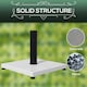 image 4 of Outsunny 12kg Garden Parasol Base w/ Adjustable Foot Concrete Umbrella Stand