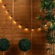 image 2 of ValueLights Decorative IP44 Rated LED Festoon Clear Globe String Lights | Black