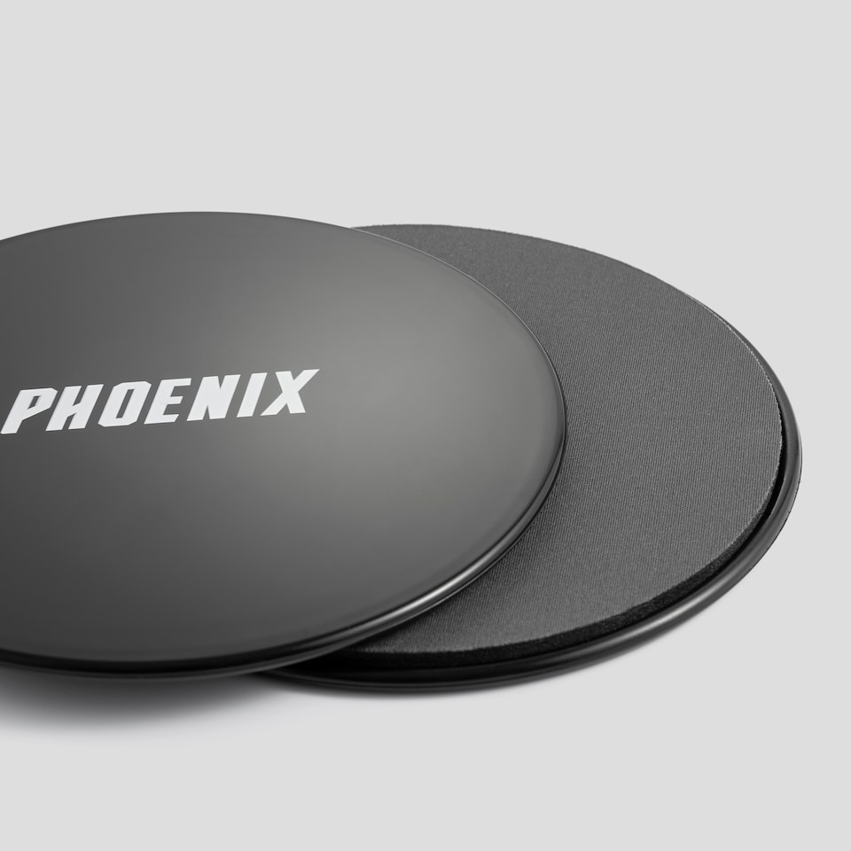 image 1 of Phoenix Fitness Dual Sided Gliding Discs Black | Black