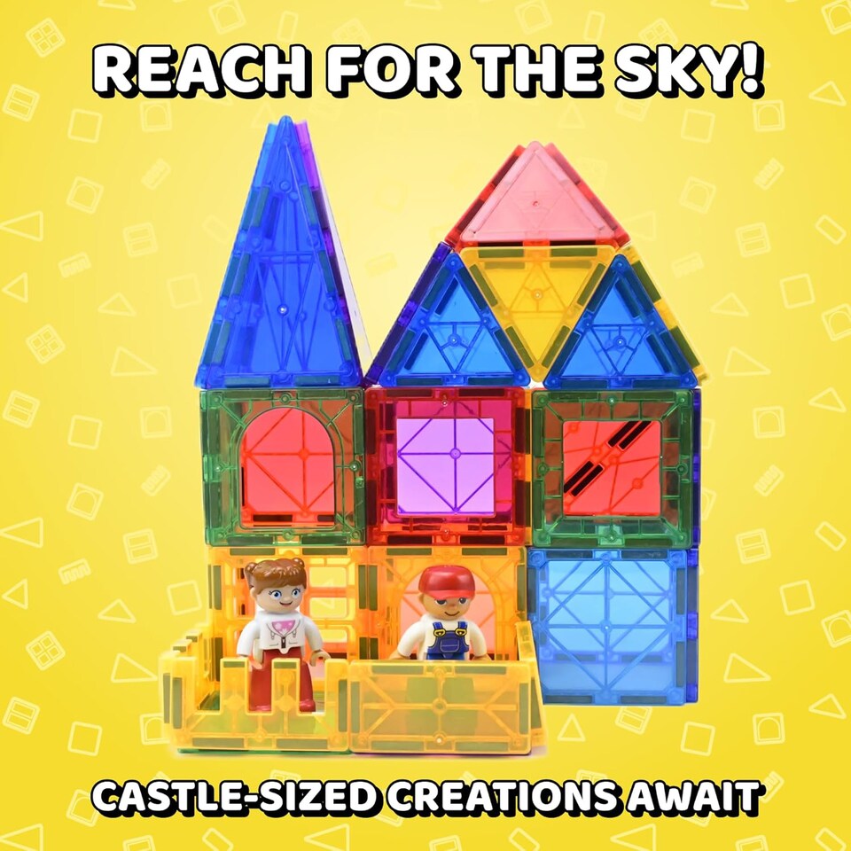 image 1 of Science Kidz 52 Piece Magnetic Tiles Set