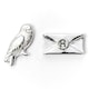 image 1 of Official Harry Potter Hedwig & Letter Silver Plated Stud Earrings WES1746
