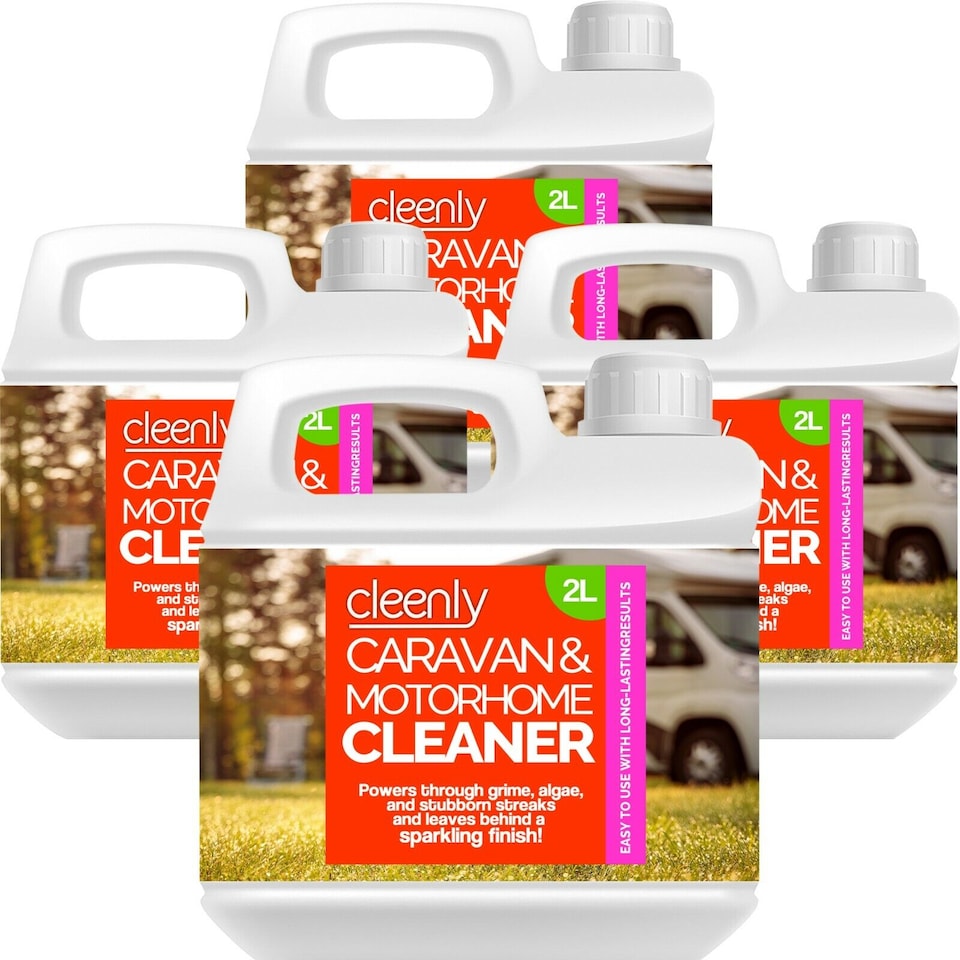 image 1 of Cleenly Caravan & Motorhome Cleaner Dirt & Algae Remover 4 x 2L