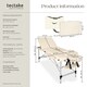 image 6 of Massage Table - 3-zone bed with aluminium frame, 5cm pad, folding, adjustable | Cream | beige | 1