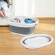image 2 of Marco Paul Grey Plastic Collapsible Laundry Basket Large 22l Portable Storage Grey