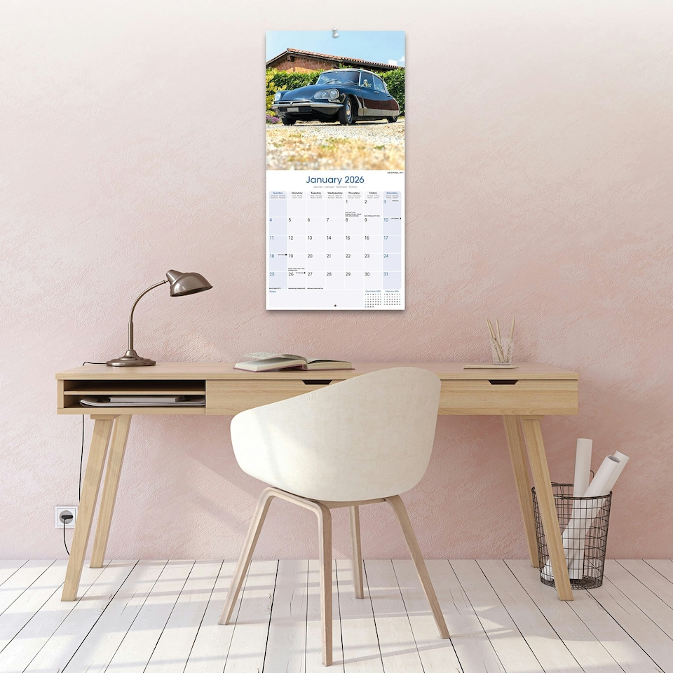 image 1 of Citroen Classic Cars 2026 Calendar | Square Wall Calendar | Car Enthusiast Gift | Plastic Free Packaging | by Avonside Publishing