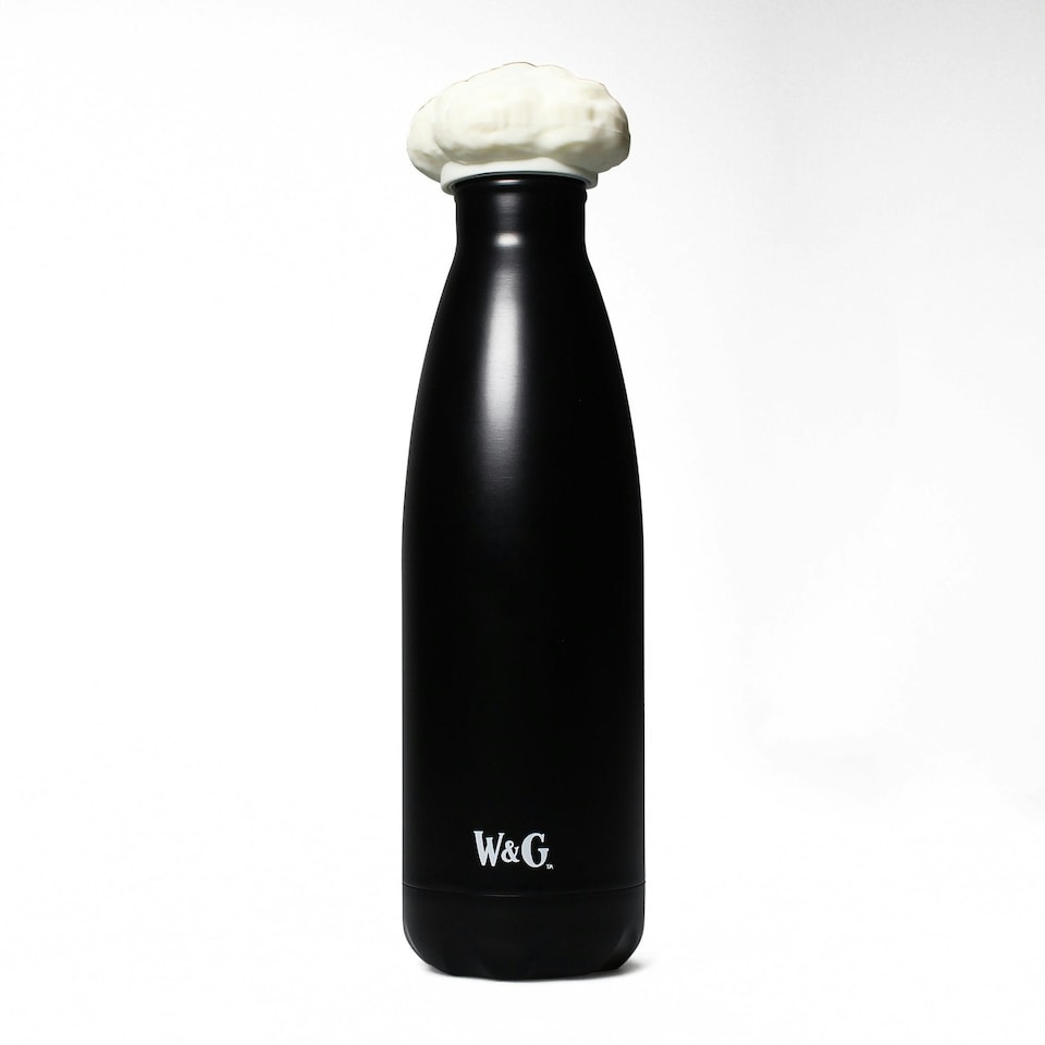 image 1 of Water Bottle Metal (500ml) 3D Lid - Wallace & Gromit (Shaun)