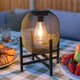 image 3 of ValueLights Mesh Globe Outdoor Solar Wall Lantern Black