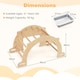 image 2 of COSTWAY Kids Climbing Arch Sensory Table Montessori Wooden Climber Toy-Natural