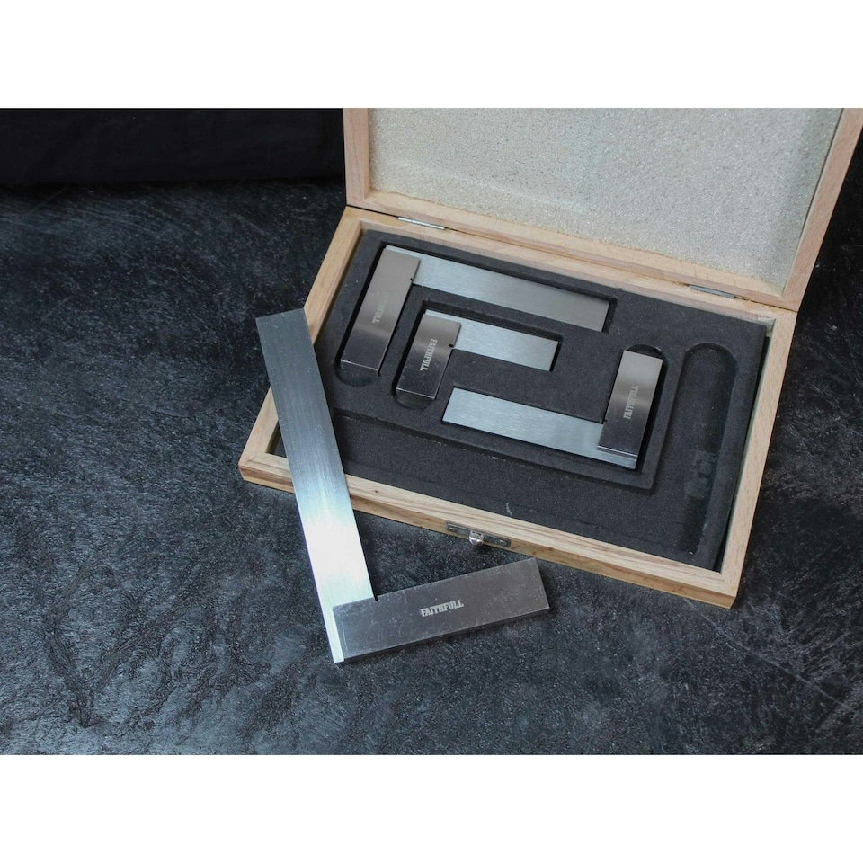 image 1 of Faithfull Engineer's Squares Set, 4 Piece - Multi Colour - One Size