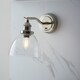 image 2 of Hansen Dome Wall Lamp Bright Nickel Plate, Clear Glass, 1x E14