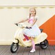 image 2 of AIYAPLAY Kids Electric Motorbike, 24V Battery Powered Ride on Motorcycle with Manual Throttle, Brakes and LED Lights for Ages 8-12 Years Old Boys and Girls | Cream