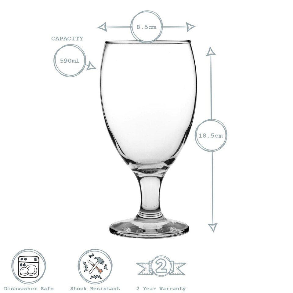 image 1 of LAV Empire Snifter Beer Glasses - 590ml - Clear - Pack of 6 Clear