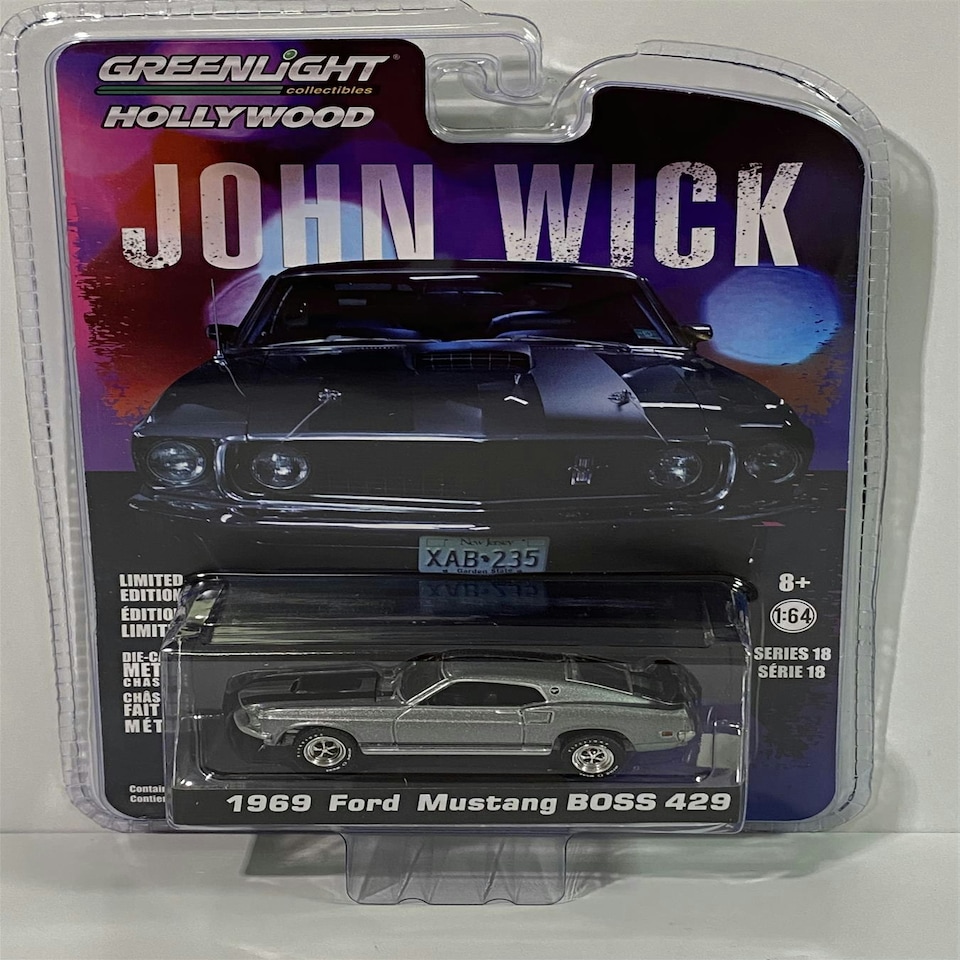 image 1 of John Wick 1969 Ford Mustang BOSS 429 1:64 Scale Greenlight 44780E