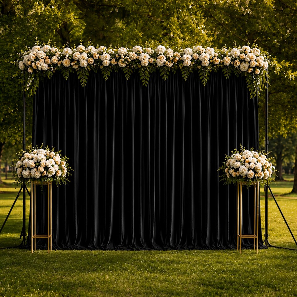 image 1 of 3x3M Velvet Photography Background, 190GSM Polyester Washable Backdrop