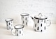 image 8 of Stripe Collection Enamel Two Mugs & Teapot Gift Set