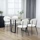 image 10 of HOMCOM Set of 4 Sherpa Dining Chairs Boucle Kitchen Chairs with Back 