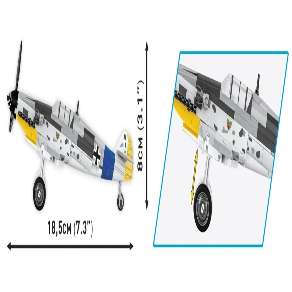 image 1 of Cobi 5870 - World War II - Messerschmitt BF 109 G 125 pcs