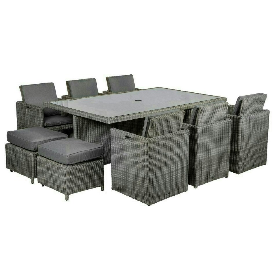image 1 of Paris 10 Seater Cube Set with Cushions - H75 x W125 x L195 cm