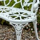 image 4 of Cast Aluminium Garden Bench Metal Frame 2 Seater Patio Chair Outdoor Seating | White