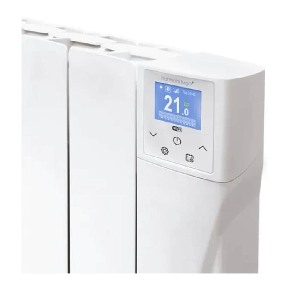 image 1 of 1069mm (W) x 575mm (H) - White Wi-Fi Electric Oil Filled Radiator (Alicante +) - 1320 Watts - Depth 98mm - Heats Up To 13.5m²