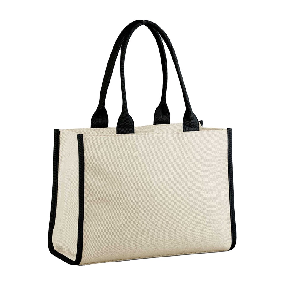 image 1 of Quadra Puerto Tote Bag | Multi | Natural/Black | M | 1