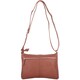 image 6 of London Leathergoods Womens Smooth Genuine Leather Cross Body / Shoulder Bag | Brown | Tan