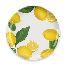 Lemon Fresh Melamine/Plastic Dinner Plate | Yellow | Set of 1