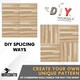 image 4 of NOVECRAFTO Vinyl Floor Tiles Self Adhesive – 12x12in Peel and Stick Flooring for Kitchen, Bathroom & Living Room – Beige Brown Wooden Stripes Design Brown | 5.57sqm