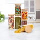 image 2 of Set of 6 Clear High Borosilicate Glass Storage Jars