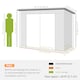 image 5 of Outsunny 8 x 4FT Garden Shed, Galvanised Metal Shed, Easy to Assemble, Outdoor Tool Storage Shed with Pent Roof, Lockable Door and 2 Vents, Grey