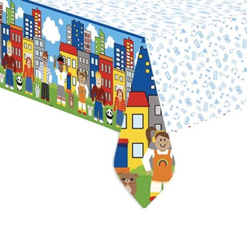 Party Town Paper Tablecover 180cm x 120cm