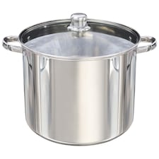 Buckingham Deep Stock Pot Stainless Steel with Glass Lid 28 cm , 13.5 Litre