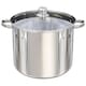 image 1 of Buckingham Deep Stock Pot Stainless Steel with Glass Lid 28 cm , 13.5 Litre