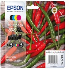 Epson 503XL Chillies, Genuine Multipack, 4-colours Ink Cartridges - C13T09R64010