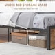 image 4 of HOMCOM 3.1FT Single Bed Frame with Storage Headboard and Under Bed Storage