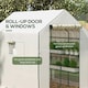 image 7 of Outsunny Walk-in Outdoor Green House with Door and Mesh Windows, White