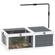 image 1 of PawHut Tortoise House, Wooden Tortoise Table w/ Lamp Holder - Grey