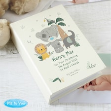 Personalised Tiny Tatty Teddy Jungle Animals 6x4 Photo Album Cream