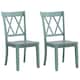 image 1 of COSTWAY Set of 2 Dining Chairs Wooden Armless Chairs Green