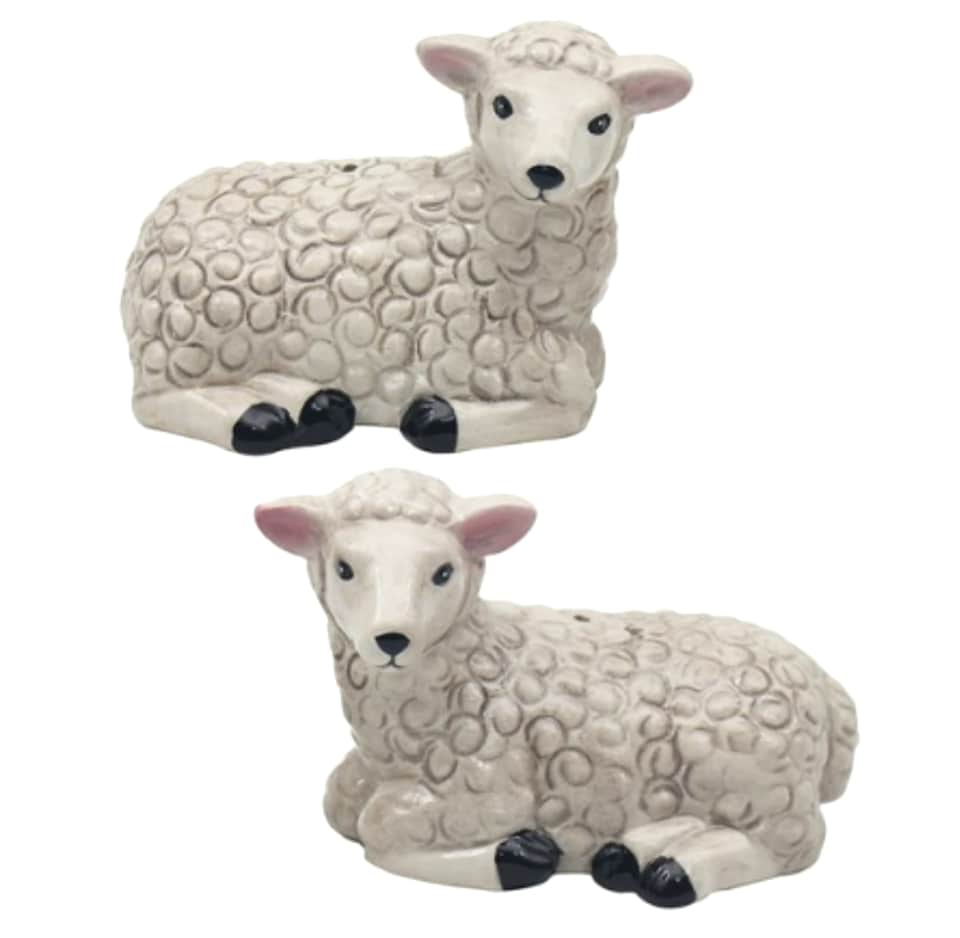 image 1 of Sheep Design Ceramic Salt And Pepper Shaker Set