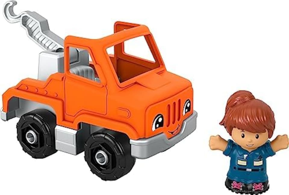 image 1 of Fisher Price Little People Toddler Toy Help And Go Tow Truck And Figure