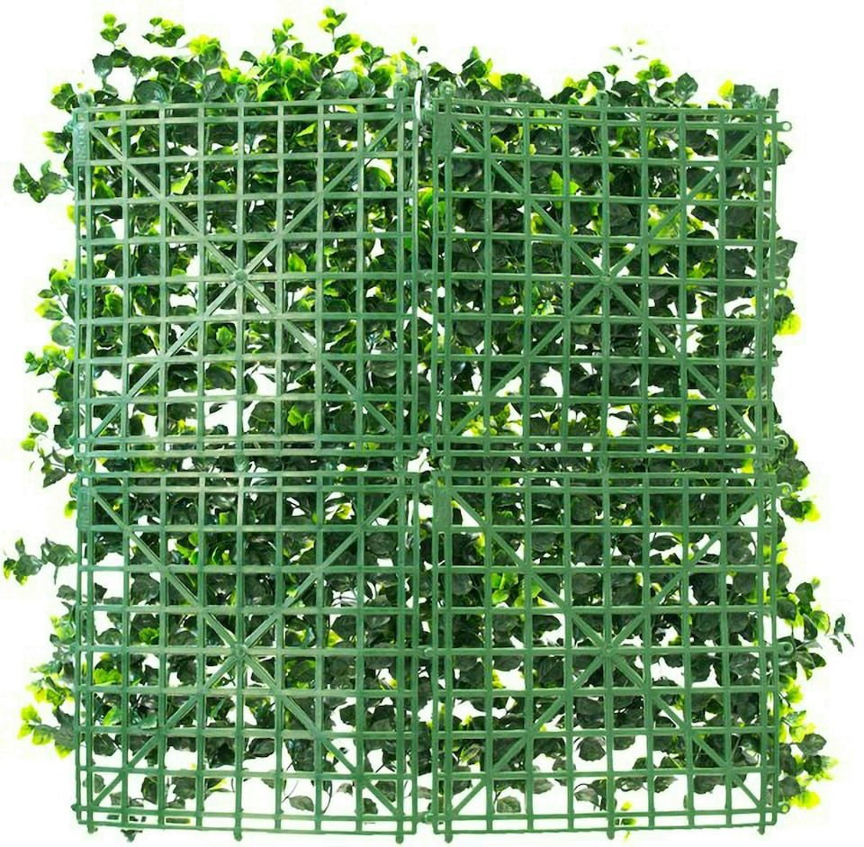 image 1 of Primrose Dark Buxus Artificial Hedge Garden Patio Panels 50cm x 50cm Set of 4