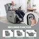 image 6 of HOMCOM Power Lift Recliner Chair with Massage, Linen Overstuffed Lift Chair for Elderly, Electric Recliner Armchair with Footrest, Remote Control and Side Pocket, for Living Room, Light Grey | Grey | Light Grey