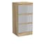 Oak Carcass Gloss Grey Drawers