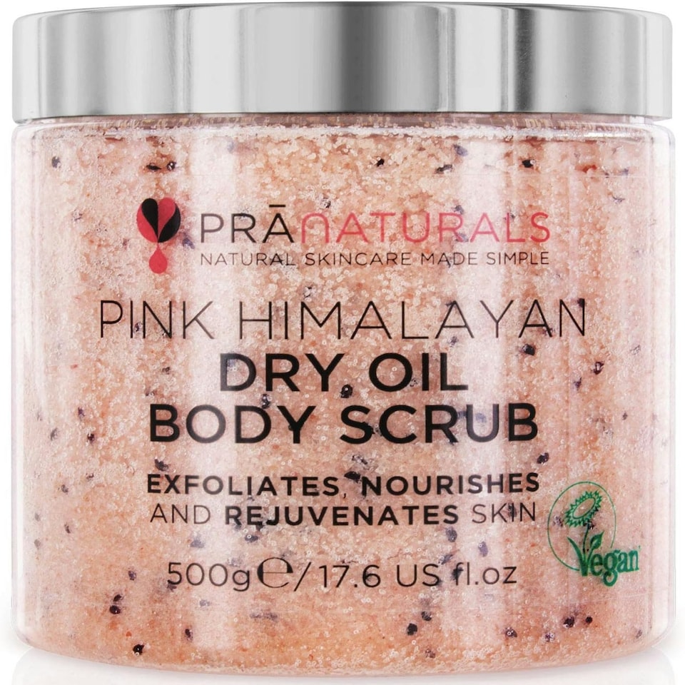 image 1 of PraNaturals Pink Himalayan Dry Oil Body Scrub 500g